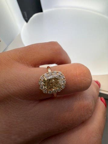 Zonder minimumprijs - Ring - 14 karaat Geel goud - 2.00ct., Nieuw