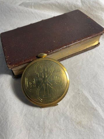 Kist (2) - Set van 2 oude Custodes (hostie-dozen /, Antiek en Kunst