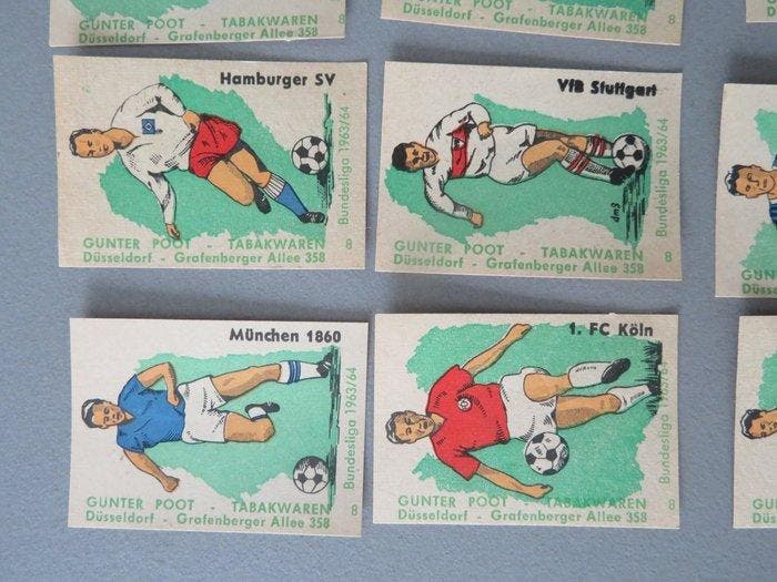 Complete set van 16 Lucifer etiketten Bundesliga 1963-64 ,, Verzamelen, Overige Verzamelen