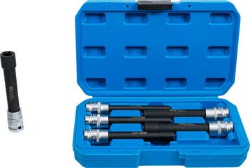 Dopsleutelset E-profiel, extra lang (1/2) E10 - E20 6-dlg, Verzenden