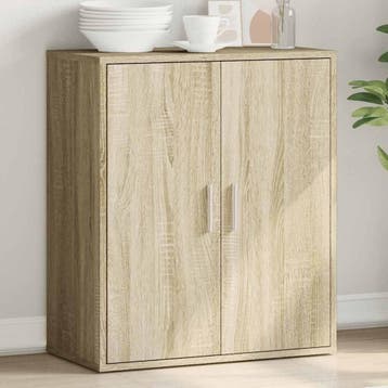 vidaXL Dressoir 79x38x80 cm bewerkt hout sonoma eikenkleurig, Verzenden