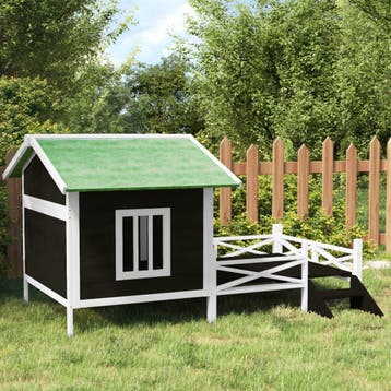 vidaXL Hondenhok 159x120x88,5 cm massief grenenhout grijs, Verzenden