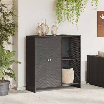 vidaXL Opbergkast met plank met opslag Zwart 100 x 36 x 102, Huis en Inrichting, Verzenden, Nieuw