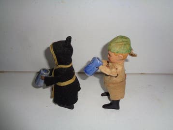 Schuco - Blikken speelgoed - 2 x schuco tanzfiguren HB