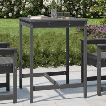 vidaXL Tuintafel 82,5x82,5x110 cm massief grenenhout grijs, Verzenden, Nieuw