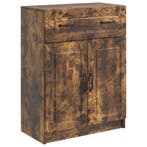 vidaXL Dressoir met lade Gerookt eiken 66 x 34,5 x 87 cm, Verzenden, Nieuw