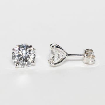Oorbellen - 18 karaat Witgoud - 6.26ct. tw. Diamant, Nieuw