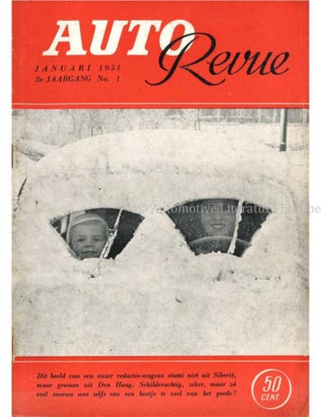 1951 AUTO REVUE MAGAZINE 1 NEDERLANDS, Ophalen of Verzenden