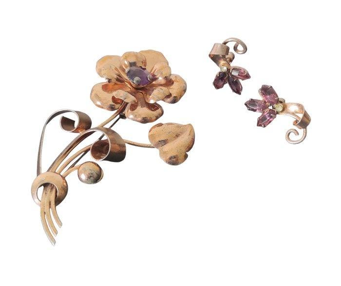 Sans prix de réserve - Ensemble de bijoux 2 pièces - Broche, Bijoux, Sacs & Beauté, Bijoux anciens