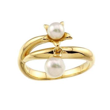 Mikimoto - Ring - 18 karaat Geel goud, Nieuw