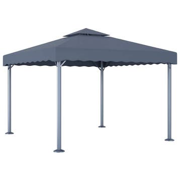 vidaXL Prieel 300x300 cm aluminium antraciet, Verzenden