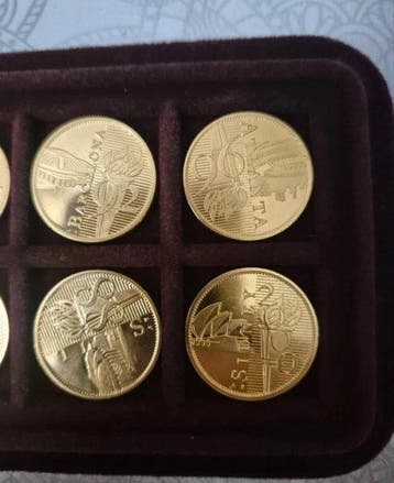 Olympische Spelen gouden munten 22K - volledige collectie +, Nieuw