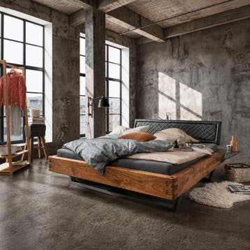 TPT Möbel Keldor Massief Eiken Balkenbed met Bedlades - 140, Maison & Meubles