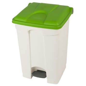 Pedaalemmer | Kunststof (Wit/Groen) | 45L | Hygiëne (HACCP), Verzenden, Nieuw in verpakking