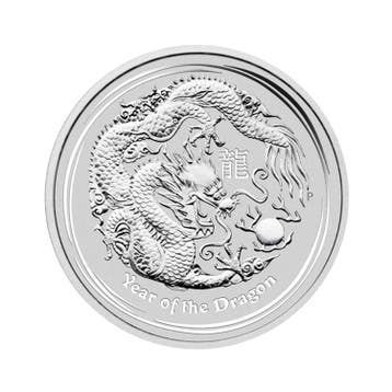 1 kilo zilveren Lunar munt Year of the Dragon 2012