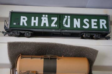 Bemo H0m - Treinset (7) - 7 Bemo Zwitserse goederenwagens -