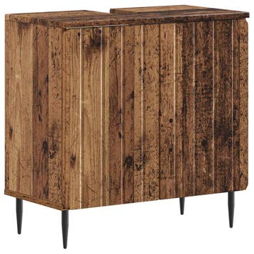 vidaXL Wastafel kabinet voor de badkamer ZWOLLE Oud hout, Verzenden, Nieuw
