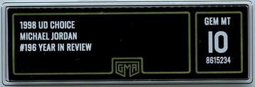 Upper Deck - 1998 - Year in review - GMA 10 - Gem Mint -