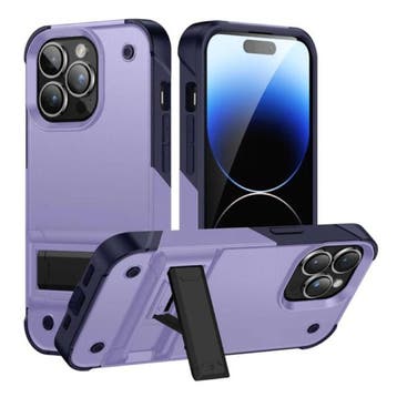 iPhone 15 Pro Armor Hoesje met Kickstand - Shockproof Cover, Verzenden