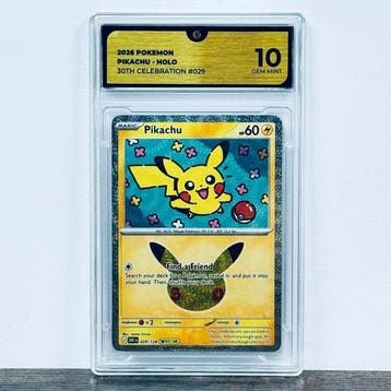 Pokémon Graded card - Pikachu 029 - 30th Anniversary –