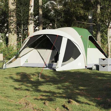 vidaXL Tunneltent 6-persoons waterdicht groen, Caravans en Kamperen, Tenten, Verzenden, Nieuw