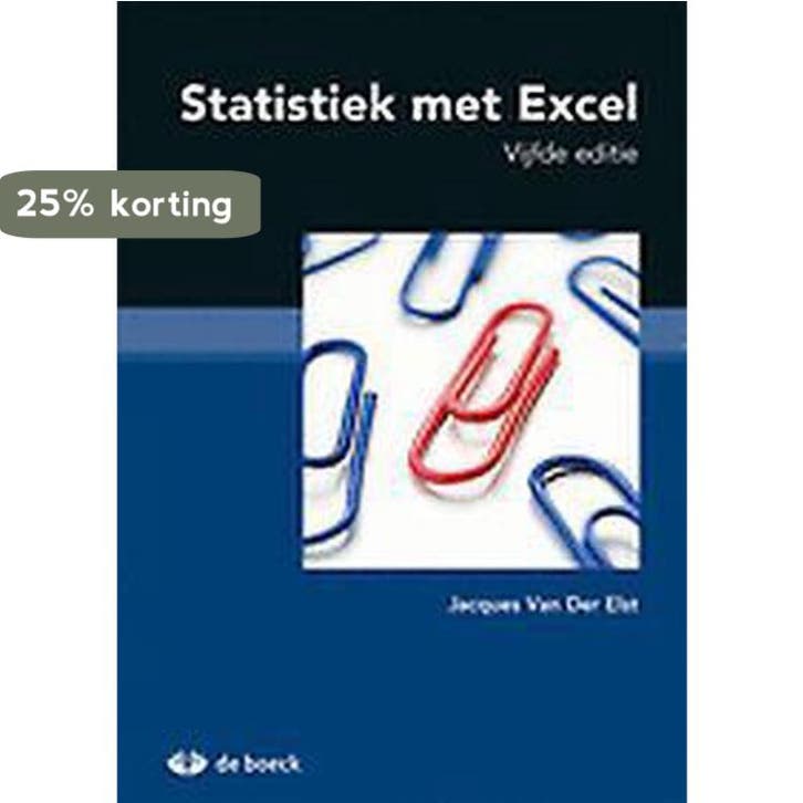 Statistiek met Excel 9789045555270 Jacques van der Elst, Livres, Livres scolaires, Envoi