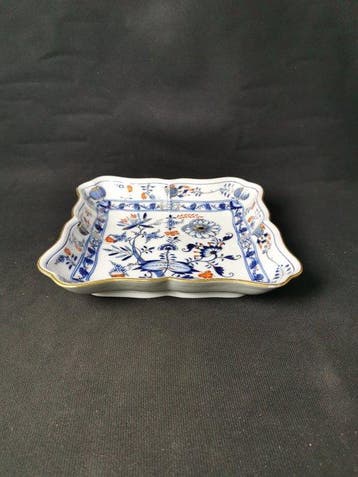 Meissen - Blue Onion Rich - Ciotola Quadrata - L.22cm -, Antiek en Kunst