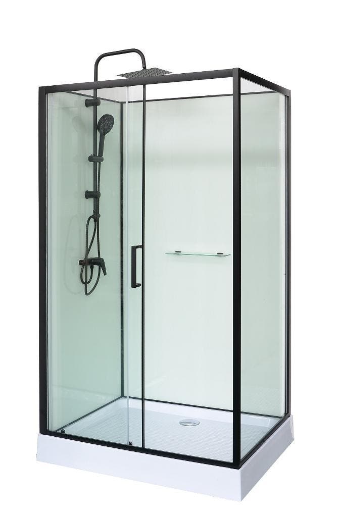 Sanifun complete douchecabine Miranda 1200 x 900 Kitvrij, Doe-het-zelf en Bouw, Sanitair, Nieuw, Chroom, Glas, Douche, Ophalen of Verzenden