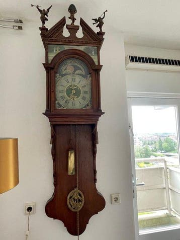 Wandklok - friese staartklok - Hout, Glas, Koper - 1770 -