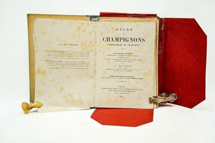 Léon Dufour - Atlas des Champignons Comestibles et Vénéneux, Antiek en Kunst, Antiek | Boeken en Manuscripten