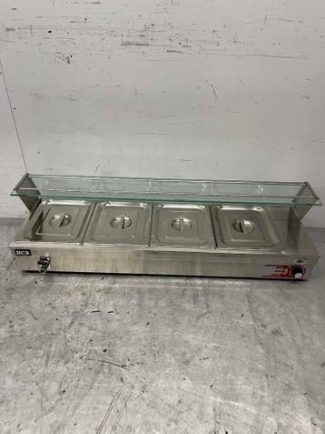 Bain-marie HCB en acier inoxydable 4 x 1/2 GN, 122 cm, 230, Verzenden