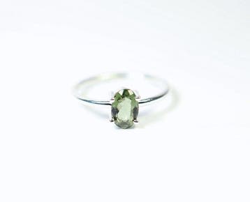 ring Moldaviet / facetgeslepen / nieuw - 1.54 g - (1)