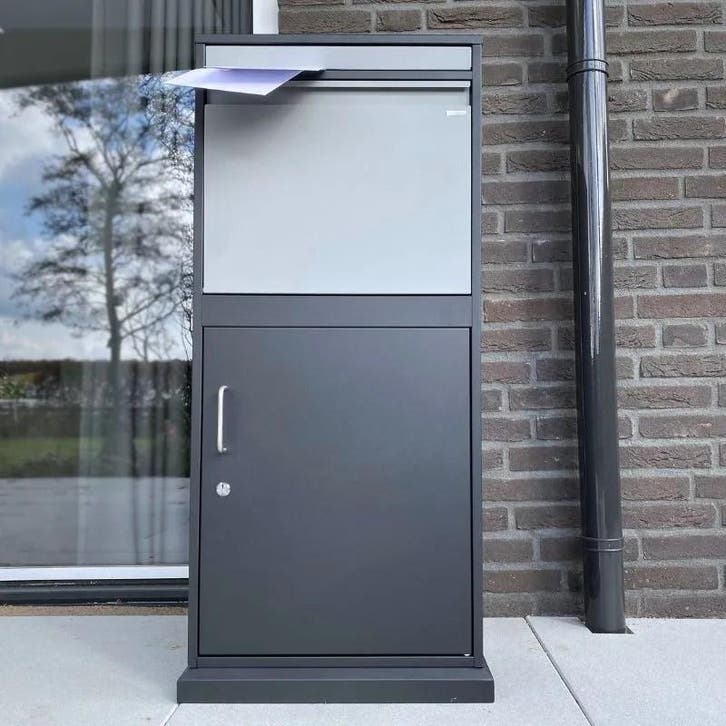 Mega Pakketbrievenbus – XXXL PakketPanda Multibox, Tuin en Terras, Brievenbussen, Staande brievenbus, Nieuw, Staal, Verzenden