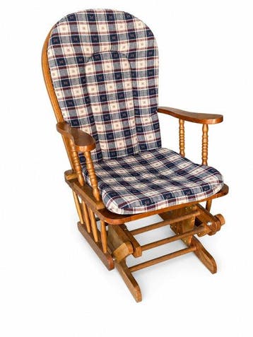 country americano - Chaise à bascule - Bois, Textile, Métal