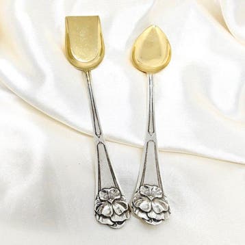 Bestekset voor 12 personen (13) - Verguld, Zilver, Antiek en Kunst