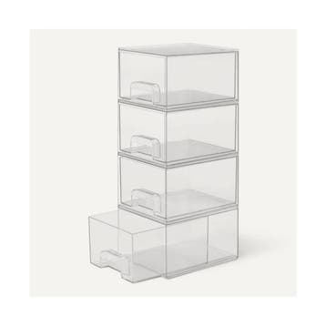 Amazon Basics stapelbare opberglades van kunststof, make-..., Zakelijke goederen, Ophalen of Verzenden