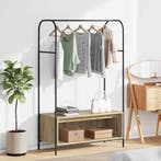 vidaXL Kledingrek Bruin Eiken 100 x 44 x 160 cm Bewerkt hout, Huis en Inrichting, Verzenden, Nieuw