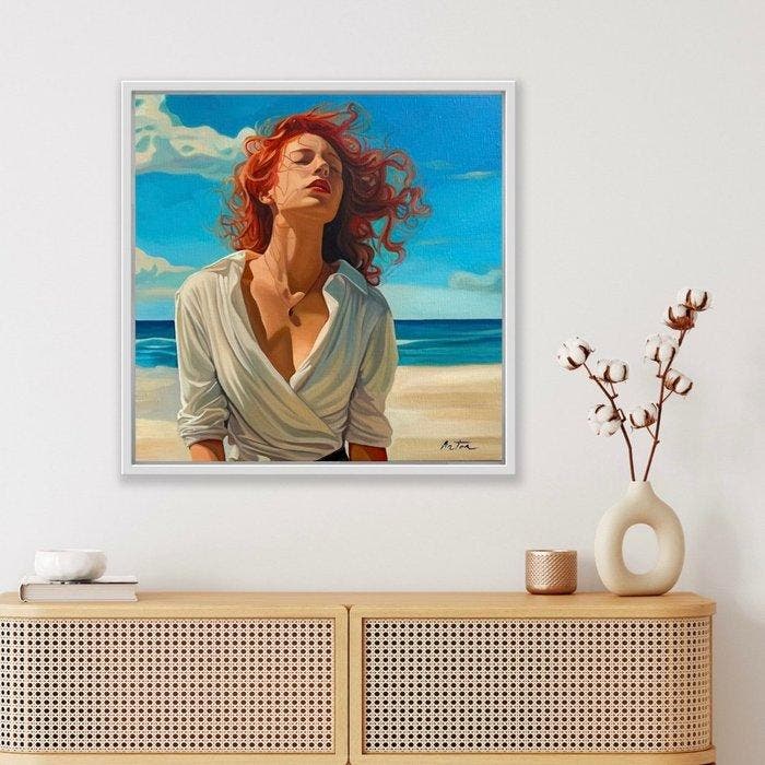 Laura Anton - Belle Rousse à la Plage, Antiquités & Art, Art | Objets design