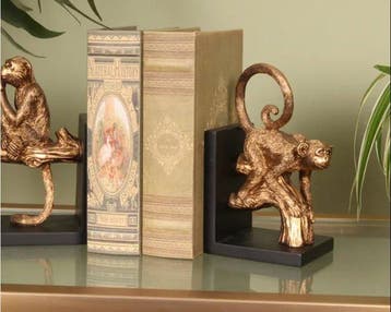 Serre-livres - Résine - Singe