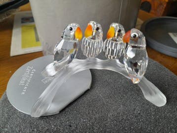 Swarovski - Figurine - Baby Lovebirds 199123 - Cristal