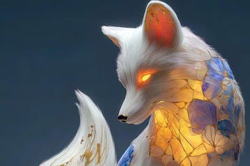 yamila - Luz de Cobalto y Oro: El Zorro Resiliente