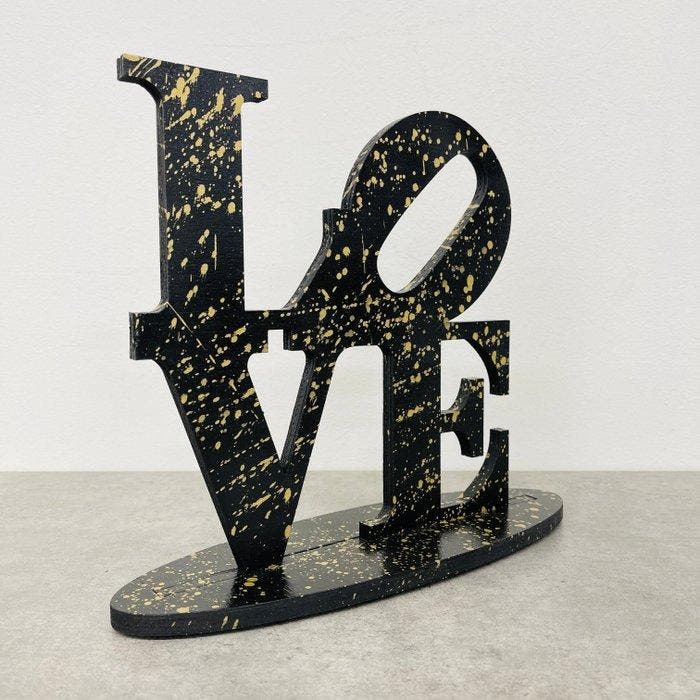 AIIROH - Wood Sculpture - Love, Antiek en Kunst, Kunst | Designobjecten