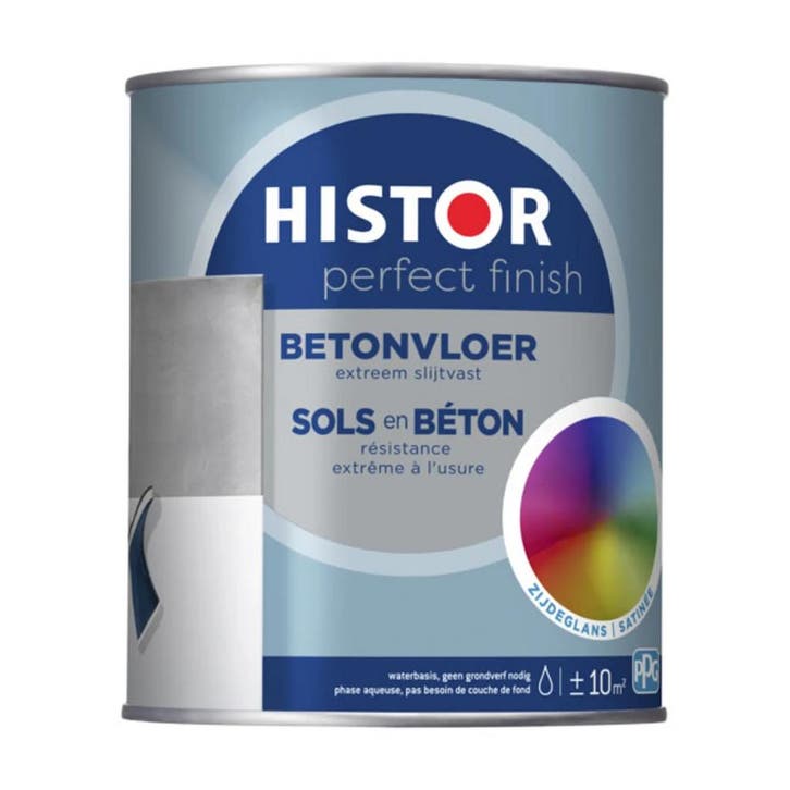 Histor Perfect Finish Betonvloer Zijdeglans RAL 7021 |, Doe-het-zelf en Bouw, Verf, Beits en Lak, Nieuw, Verzenden