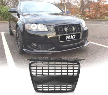 Calandre Pour Audi A3 8P 05-08 Look S-Line Noir, Verzenden