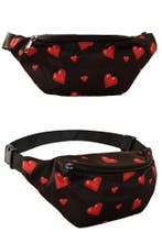 Heuptasje Zwart Met Hartjes, Verzenden