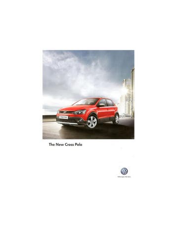 2013 VOLKSWAGEN CROSS POLO BROCHURE ENGELS, Nieuw