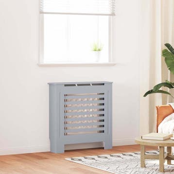 vidaXL Radiatorombouw 78 cm MDF grijs, Verzenden, Nieuw