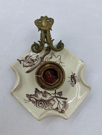 Bougeoir - Porcelaine, Bronze - Rat de cave bougeoir