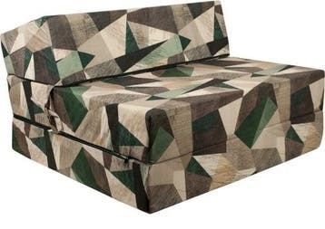 Opvouwbaar Matras Caravan 200x90 | Wasbare Hoes | Scherpe..., Verstelbaar, 90 cm, Eenpersoons, Beige