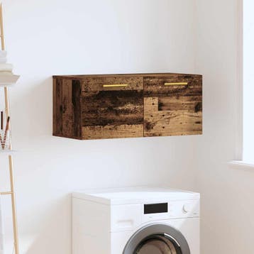 vidaXL Wandkast 80 x 36.5 x 35 cm Bewerkt hout Oud hout, Verzenden
